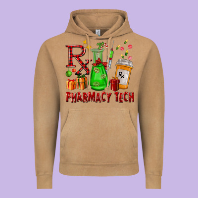 Pharmacy Tech Christmas Vintage Hoodie Designed By Fadigitalartstudio