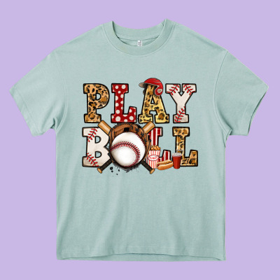 Baseball Play Ball Heavy Core Tee Designed By Jasminsmagicworld