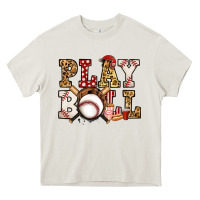 Cream baseball play ball Heavy Core Tee - Jasminsmagicworld