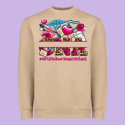 Valentines Day Cna Certified Nursing Assistant Heavyweight Sweatshirt Designed By Adodesignshop