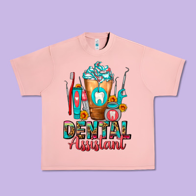 Dental Assistant Dentist Frappe Urban Heavy Tee Designed By Fadigitalartstudio