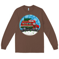 Chestnut santa claus with retro van  christmas ornament Long Sleeve Tee - BundleAndBundleShop