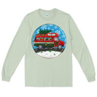 Matcha santa claus with retro van  christmas ornament Long Sleeve Tee - BundleAndBundleShop