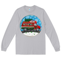 Moon Dust santa claus with retro van  christmas ornament Long Sleeve Tee - BundleAndBundleShop