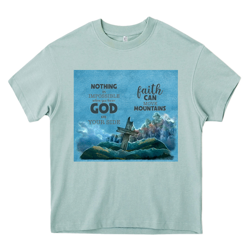 Nothing Is Impossible With Cross Heavy Core Tee by TumblerDesignByShophia | Teevron