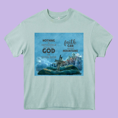 Nothing Is Impossible With Cross Heavy Core Tee Designed By Tumblerdesignbyshophia