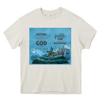 Cream nothing is impossible with cross Heavy Core Tee - TumblerDesignByShophia