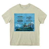 Mossy nothing is impossible with cross Heavy Core Tee - TumblerDesignByShophia