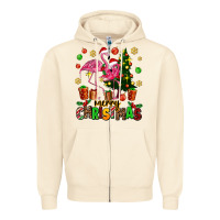 Sandshell flamingo merry christmas Zipper Hoodie - AdoDesignShop