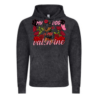 Vintage Black my dog is my valentine valentine's day Vintage Hoodie - FaDigitalArtStudio