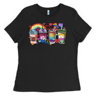 Lgbtq Coffee Cups Ladies Tee | Teevron