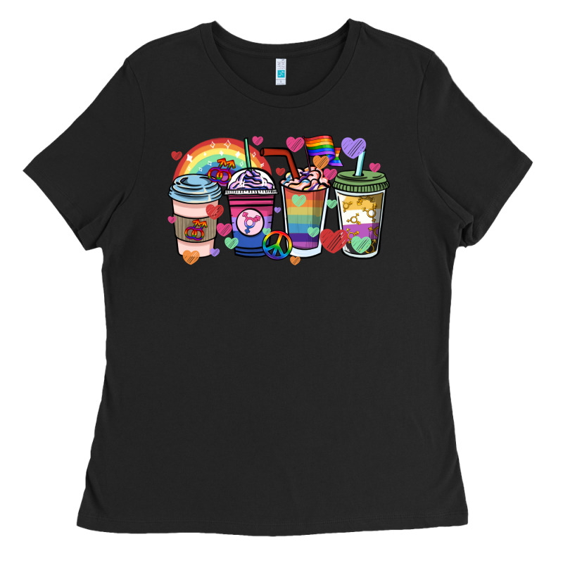 Lgbtq Coffee Cups Ladies Tee by HowdyJamesFarm | Teevron