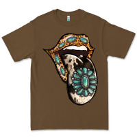 Cacao Turquoise Gemstone Leopard Cowhide Tongue Premium Tee - Jasminsmagicworld