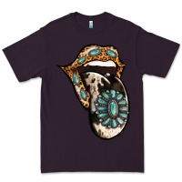 Plum Turquoise Gemstone Leopard Cowhide Tongue Premium Tee - Jasminsmagicworld