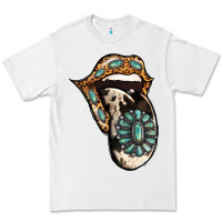 White Turquoise Gemstone Leopard Cowhide Tongue Premium Tee - Jasminsmagicworld