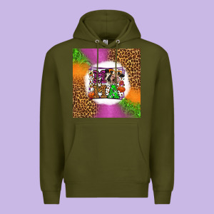 Halloween Cow Mama Premium Hoodie Designed By Lillyallendesigns