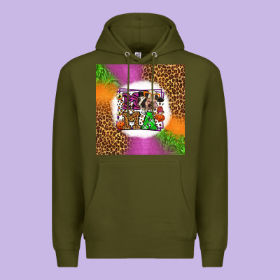 Halloween Cow Mama Premium Hoodie Designed By Lillyallendesigns