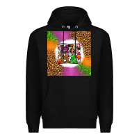 Black halloween cow mama Premium Hoodie - LillyAllenDesigns