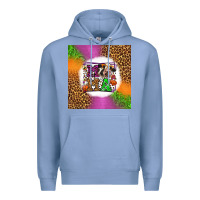Colony Blue halloween cow mama Premium Hoodie - LillyAllenDesigns