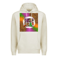 Oatmeal Heather halloween cow mama Premium Hoodie - LillyAllenDesigns