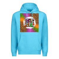 Ocean Blue halloween cow mama Premium Hoodie - LillyAllenDesigns