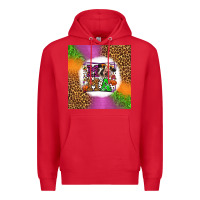 Red halloween cow mama Premium Hoodie - LillyAllenDesigns
