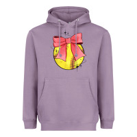 Lavender coquette softball bow Heavyweight Hoodie - JahusDesignShop