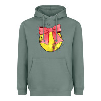 Sage coquette softball bow Heavyweight Hoodie - JahusDesignShop