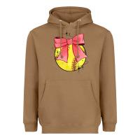 Toasted Coconut coquette softball bow Heavyweight Hoodie - JahusDesignShop