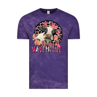 Cloud Purple Be my Valentine Holstein Cow Valentine's Day Vintage Tee - FaDigitalArtStudio