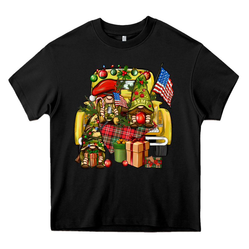 Christmas Army Gnomes Truck 4th Of July Heavy Core Tee by HowdyJamesFarm | Teevron