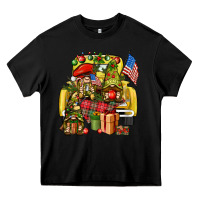 Black Christmas army gnomes truck 4th of july Heavy Core Tee - HowdyJamesFarm