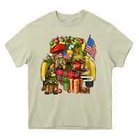 Mossy Christmas army gnomes truck 4th of july Heavy Core Tee - HowdyJamesFarm