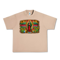 Burro lady of guadalupe serape background Urban Heavy Tee - Jasminsmagicworld