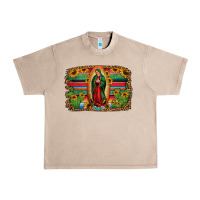 French Oak lady of guadalupe serape background Urban Heavy Tee - Jasminsmagicworld