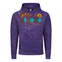 Cloud Purple she is strong Vintage Hoodie - BundleAndBundleShop