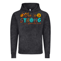 Vintage Black she is strong Vintage Hoodie - BundleAndBundleShop