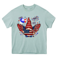 Arona Gnome with 4th Of July elements Heavy Core Tee - HowdyJamesFarm