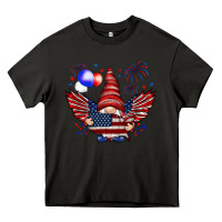 Asphalt Gnome with 4th Of July elements Heavy Core Tee - HowdyJamesFarm