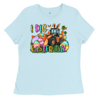 Baby Blue I dig Easter Day Ladies Tee - CowGirlArtShop