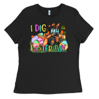 Black I dig Easter Day Ladies Tee - CowGirlArtShop