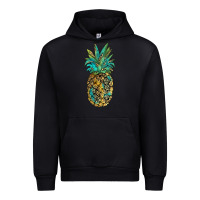 Black leopar turquoise pineapple Urban Hoodie - JahusDesignShop
