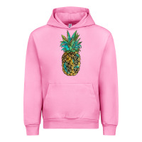 Fuchsia Pink leopar turquoise pineapple Urban Hoodie - JahusDesignShop