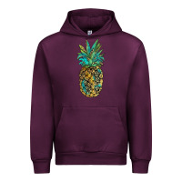 Mauve Wine leopar turquoise pineapple Urban Hoodie - JahusDesignShop