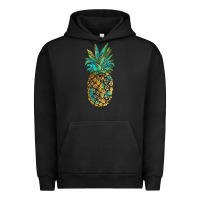 Pigment Black leopar turquoise pineapple Urban Hoodie - JahusDesignShop