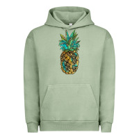 Pigment Oil Green leopar turquoise pineapple Urban Hoodie - JahusDesignShop