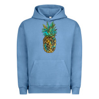 Pigment Pebble Blue leopar turquoise pineapple Urban Hoodie - JahusDesignShop