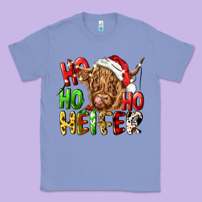 Ho Ho Ho Heifer Classic Tee Designed By Cowgirlartshop
