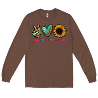 Chestnut Peace Love Sunshine Long Sleeve Tee - RanaPortraitStore