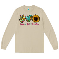 Mushroom Peace Love Sunshine Long Sleeve Tee - RanaPortraitStore
